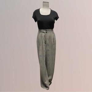 VINTAGE Jones New York Plaid Pleated Trousers